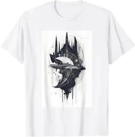 Abstract City Minimalist Aesthetic Artwork Graphic T-Shirt