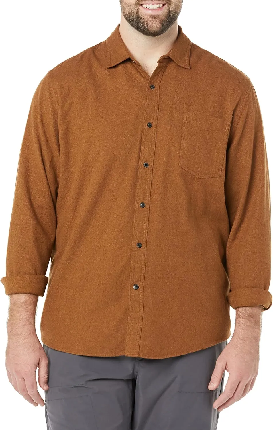 Amazon Essentials Men's Long-Sleeve Flannel Shirt (Available in Big & Tall)