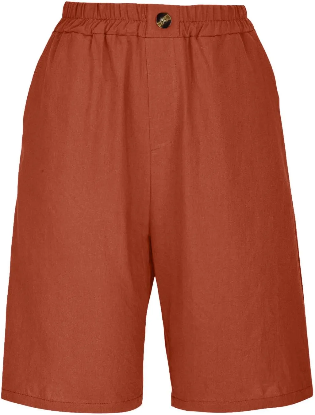 Bermuda Shorts for Women 2025 Casual Mid Rise Knee Length Wide Leg Comfy Long Linen Shorts with Pocket