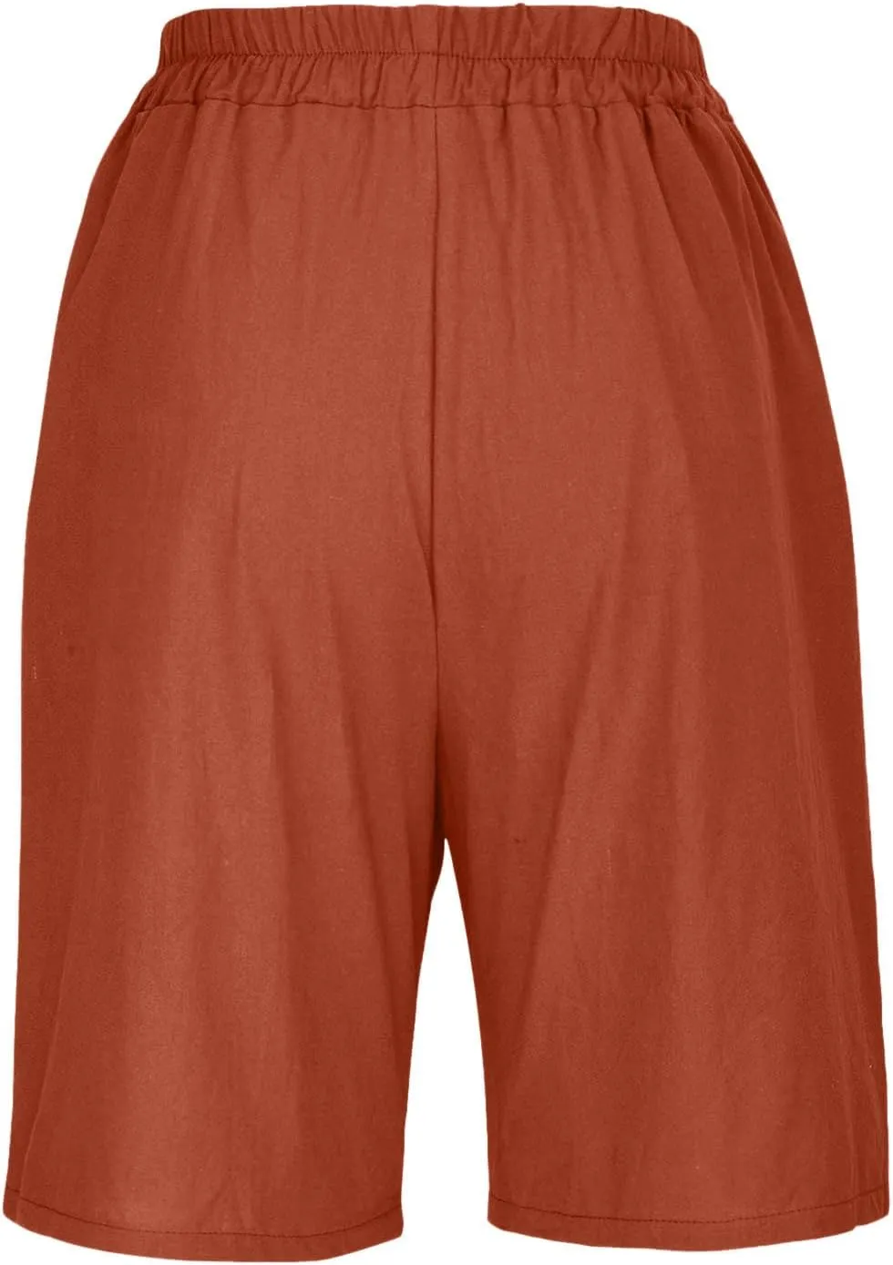 Bermuda Shorts for Women 2025 Casual Mid Rise Knee Length Wide Leg Comfy Long Linen Shorts with Pocket