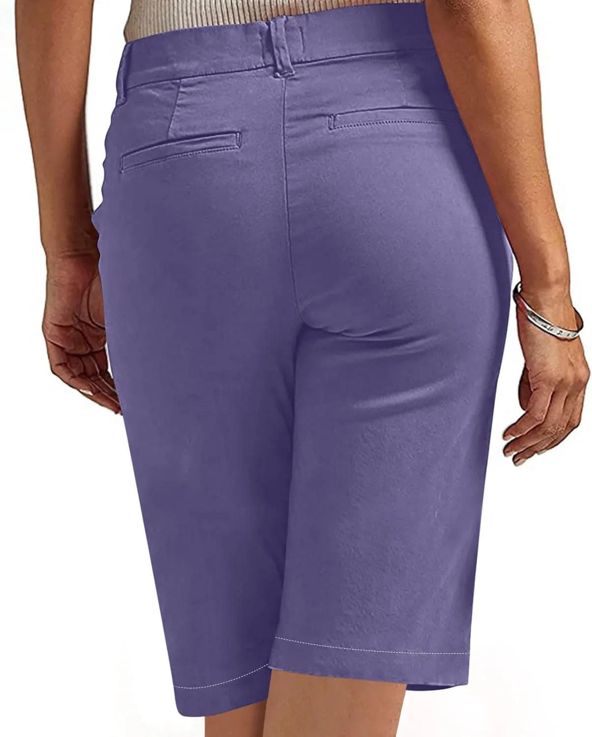 Bermuda Shorts for Women Trendy 2025 Casual Summer High Waisted Chino Shorts Straight Leg Hiking Vacation Outfits