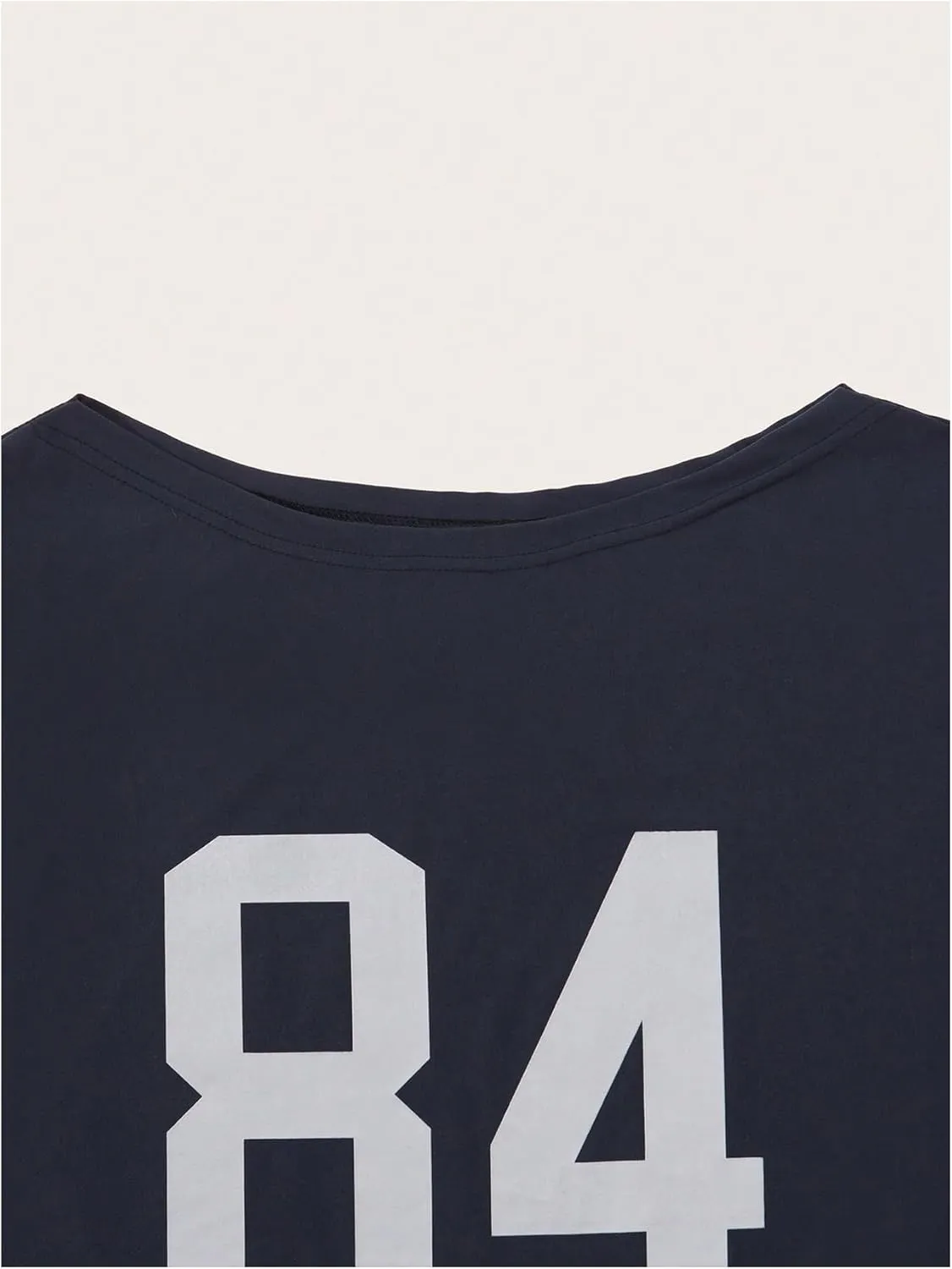 Girl's Off The Shoulder Tops Number Graphic Jersey Shirts Short Sleeve Oversized T Shirts Y2k Tops