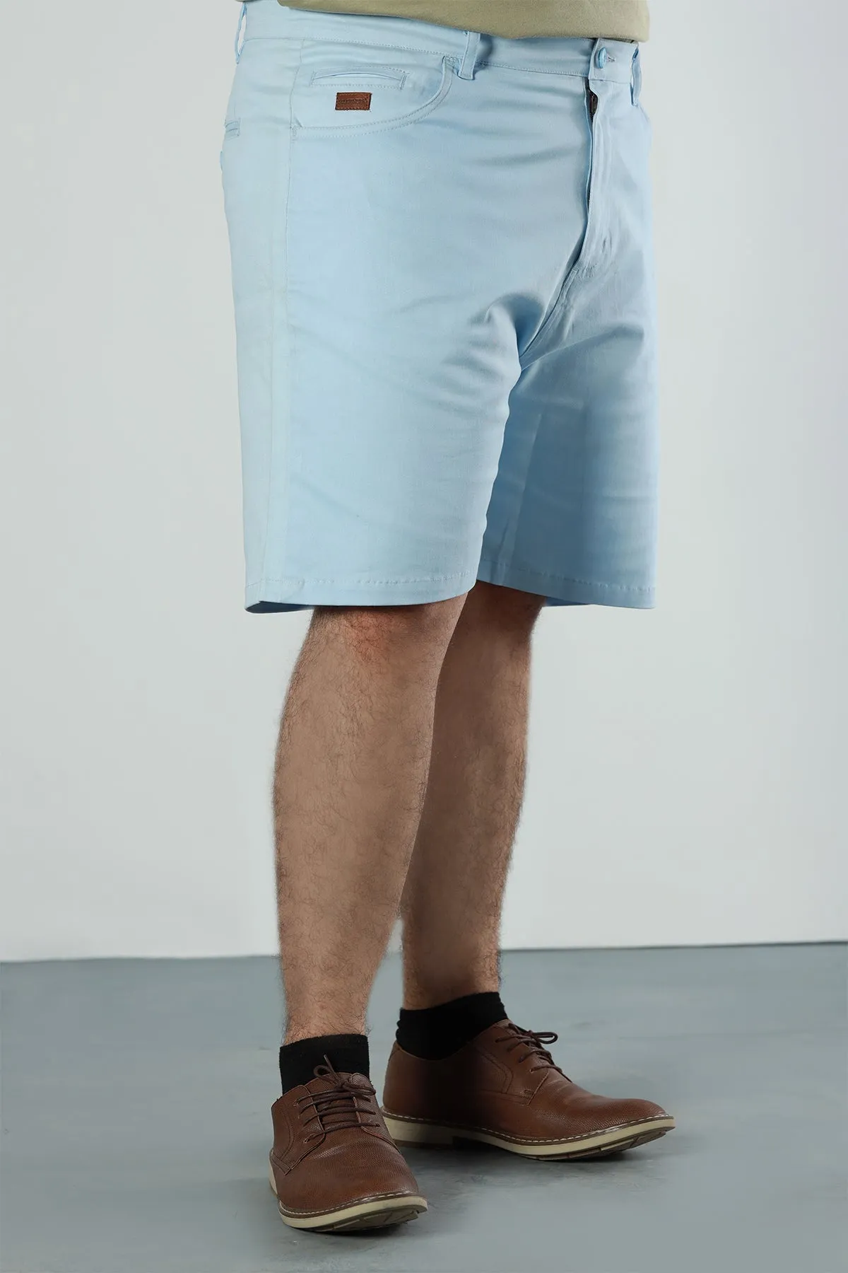 Ice Blue Chino Shorts (Plus Size) - P22 - MSH043P