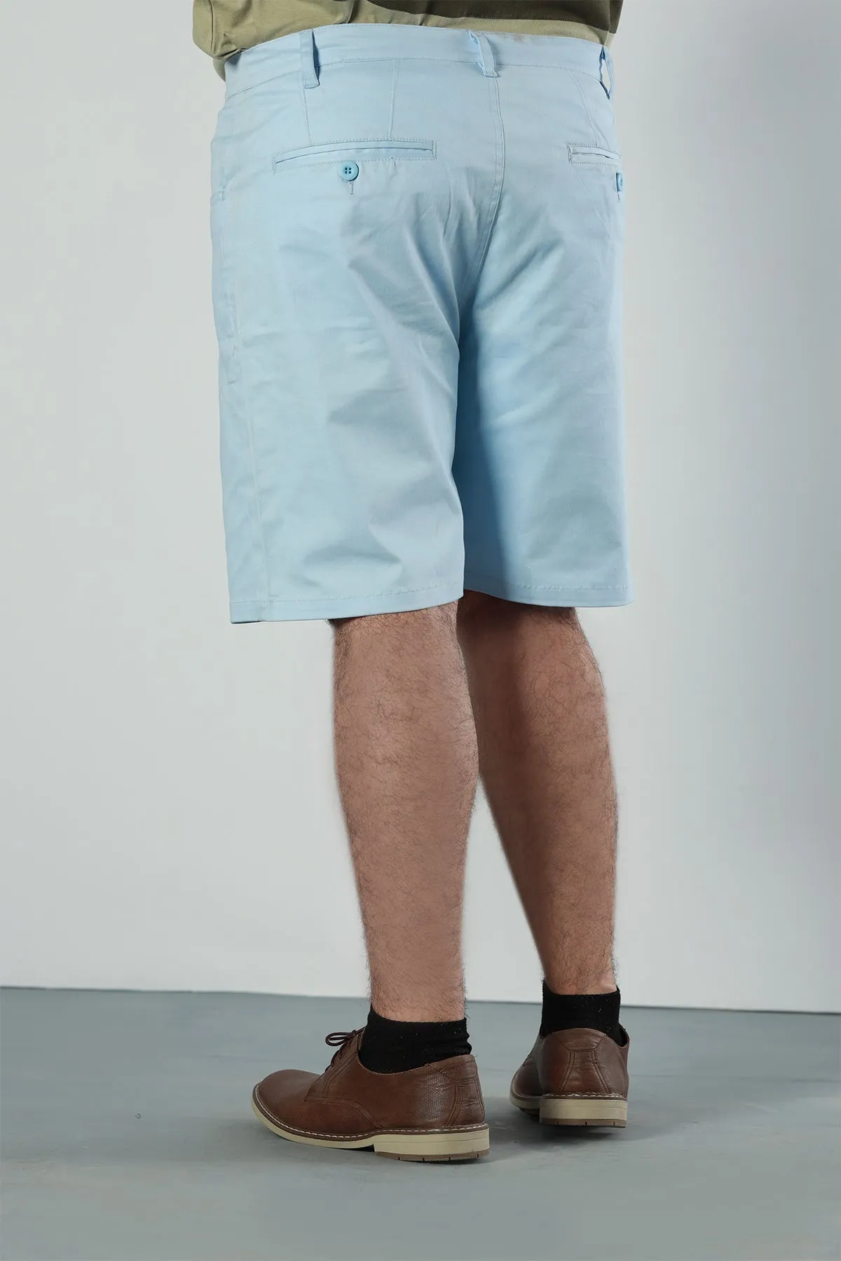 Ice Blue Chino Shorts (Plus Size) - P22 - MSH043P