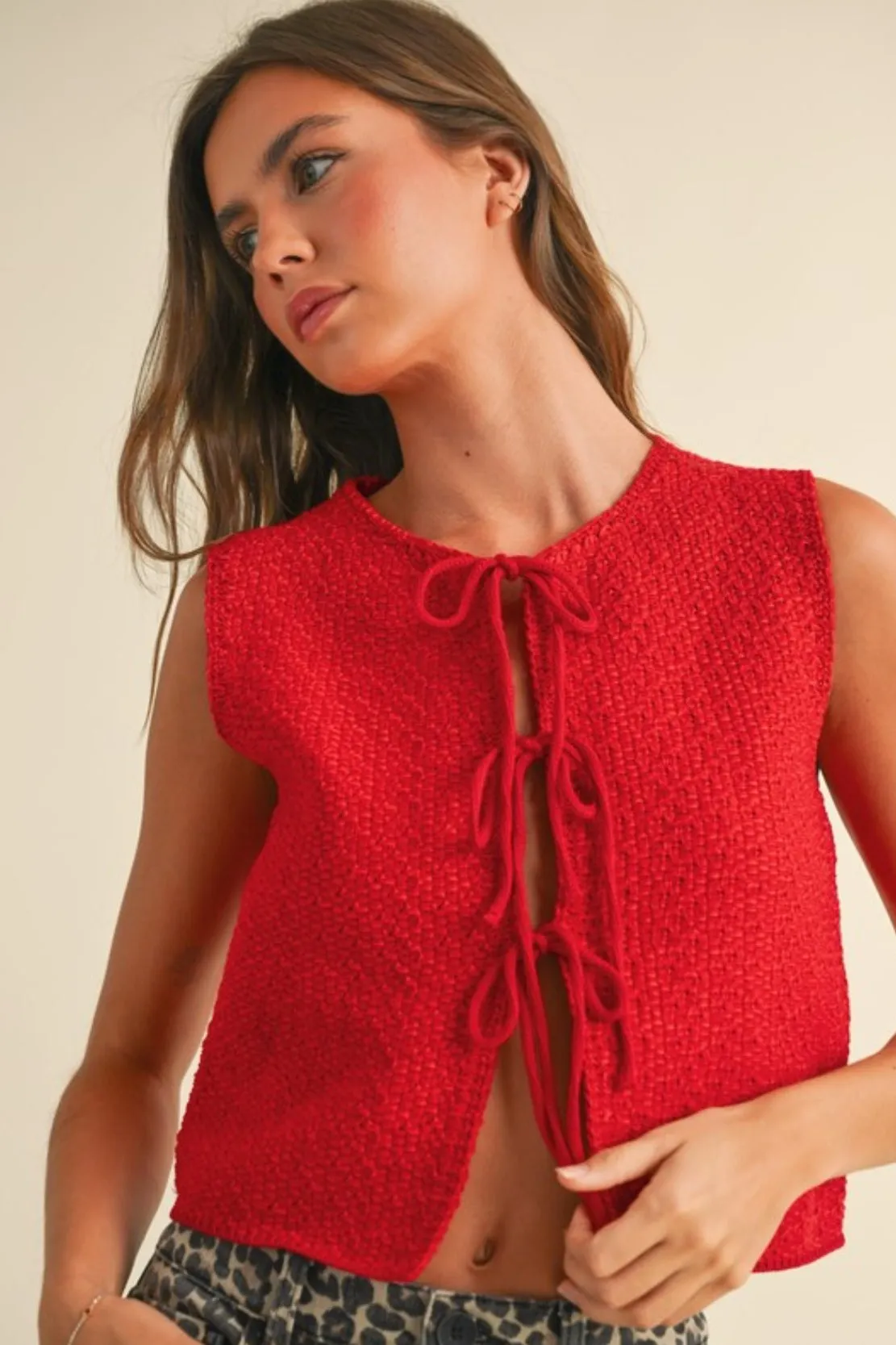 It's Your Moment Knitted Tie Front Cardigan