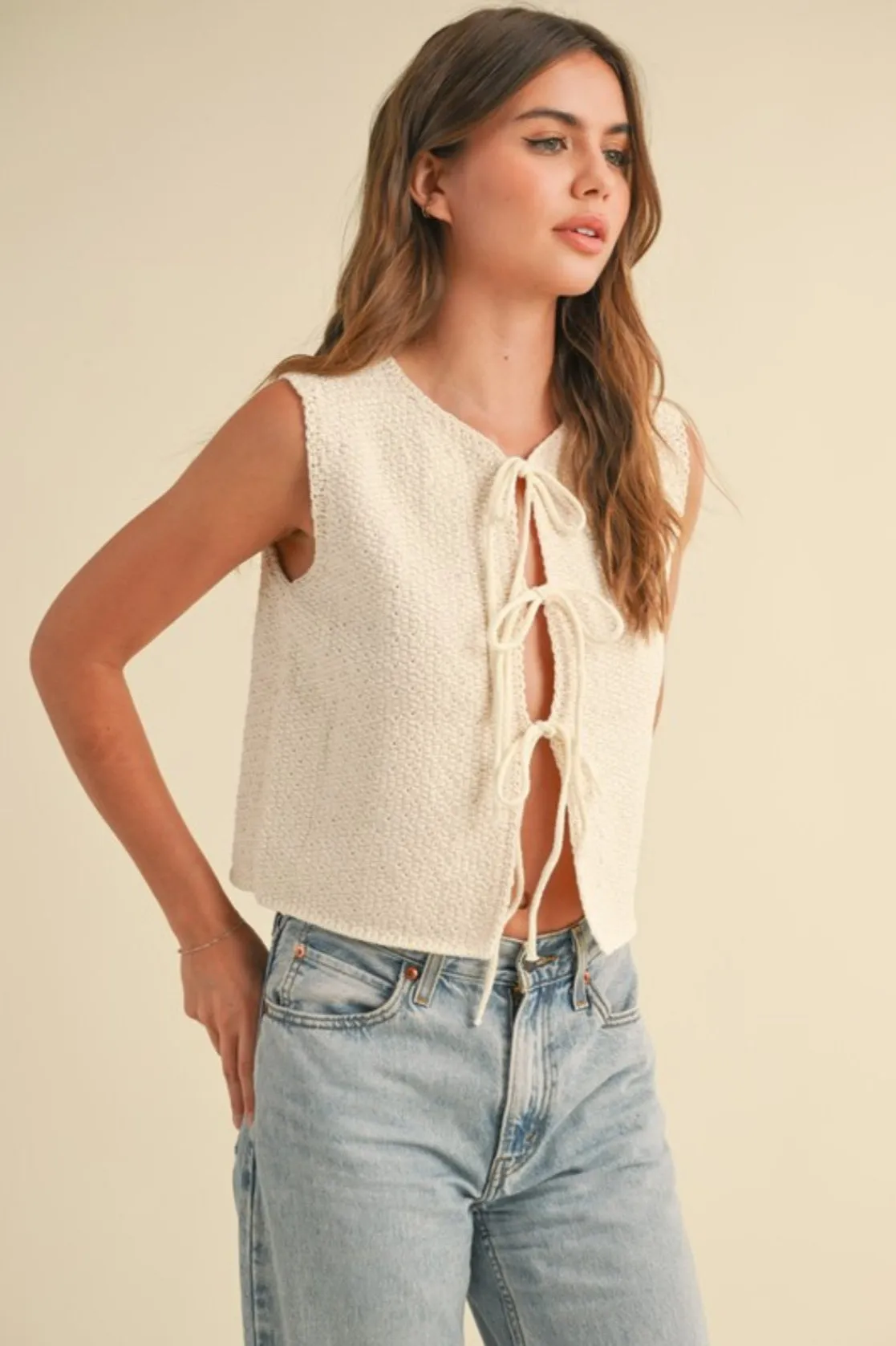It's Your Moment Knitted Tie Front Cardigan