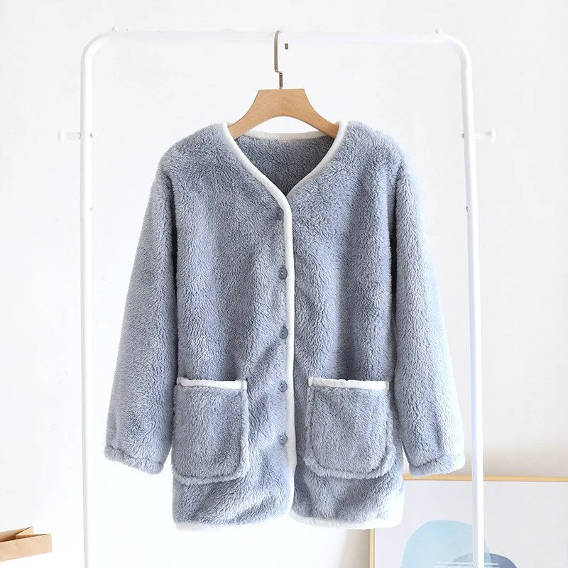 Ladies Long Sleeve Jacket Flannel