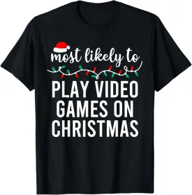 Most Likely To Christmas Matching Family Pajamas Funny T-Shirt