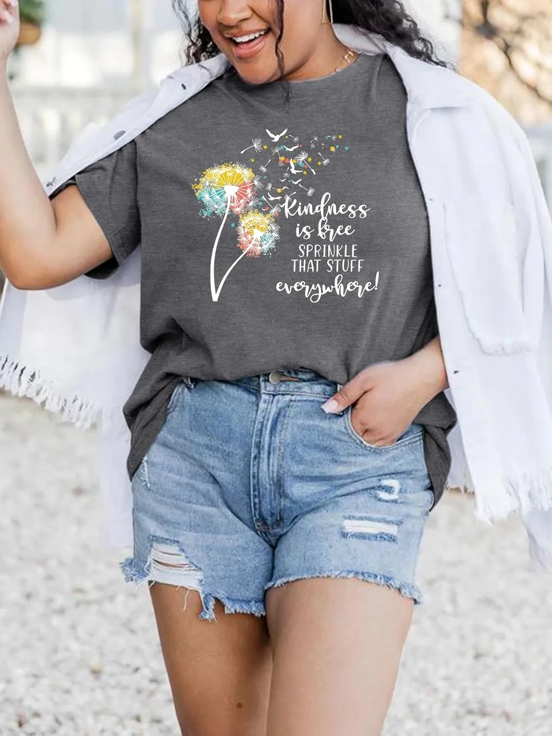 Plus Size Tshirts for Women Graphic Tees Summer Casual Tops Loose Cute Trendy Clothes Tee Shirt