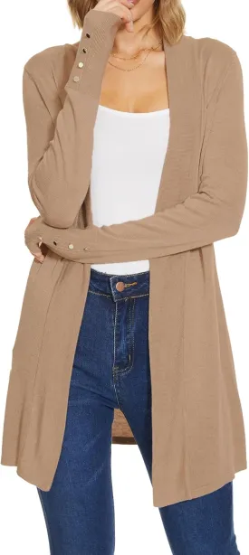 Spicy Sandia Women's Cardigan Sweaters Long Dressy Casual Lightweight Open Front Knit Cardigans for Spring Early Fall