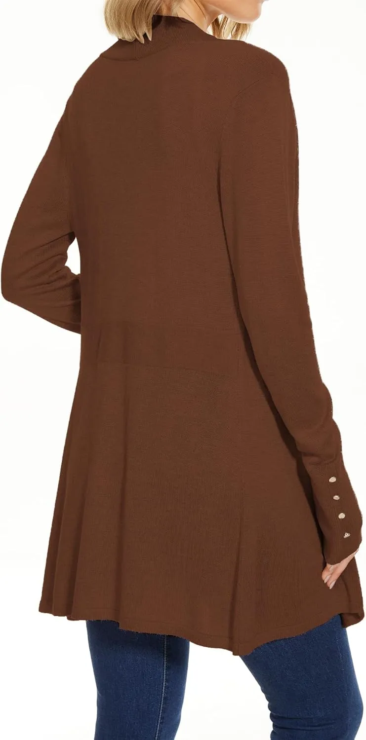 Spicy Sandia Women's Cardigan Sweaters Long Dressy Casual Lightweight Open Front Knit Cardigans for Spring Early Fall