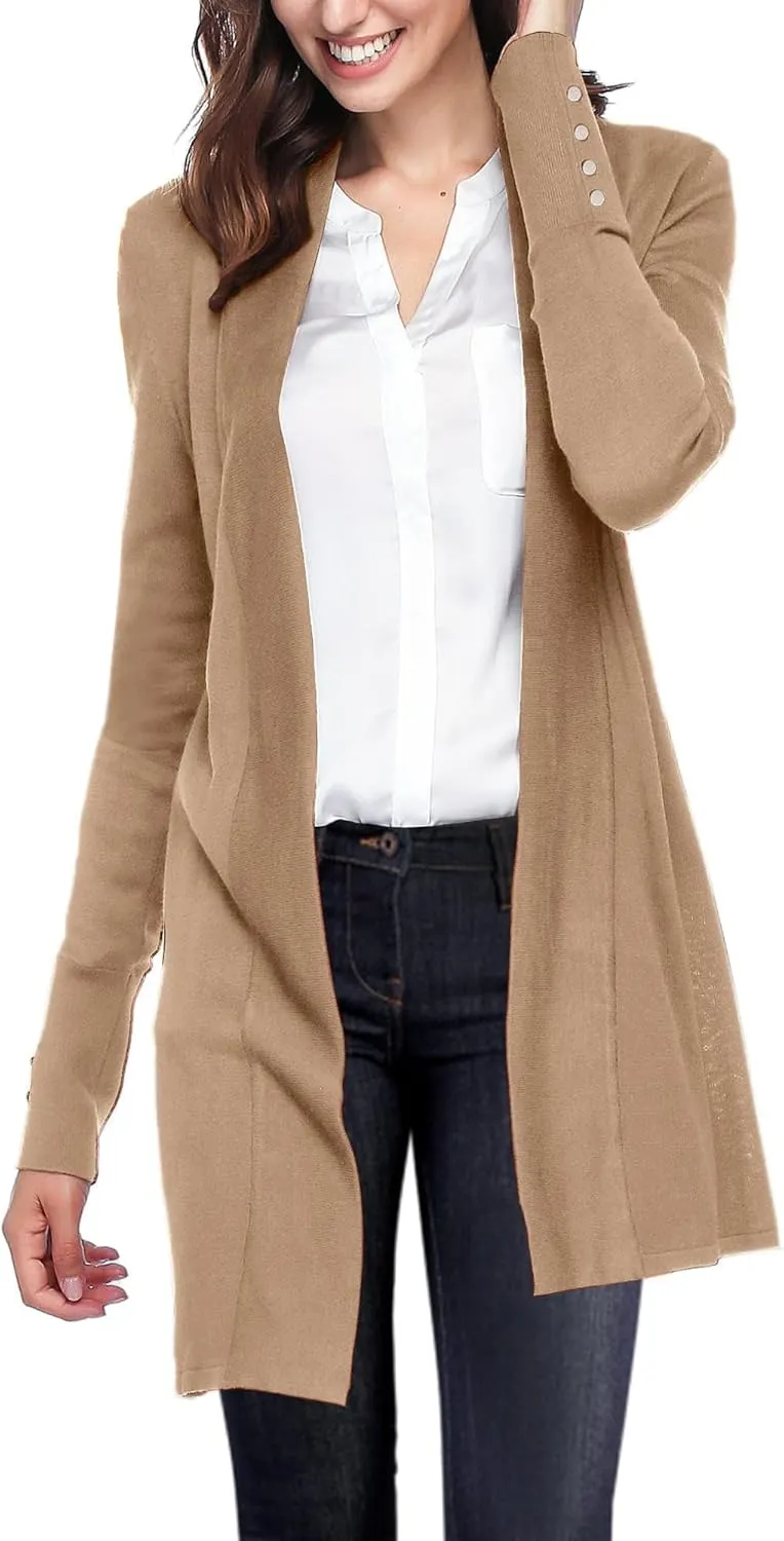 Spicy Sandia Women's Cardigan Sweaters Long Dressy Casual Lightweight Open Front Knit Cardigans for Spring Early Fall