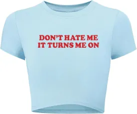 Verdusa Women's Y2K Baby Tees for Women Graphic Crop Tops 90s T-Shirt Vintage Outfit