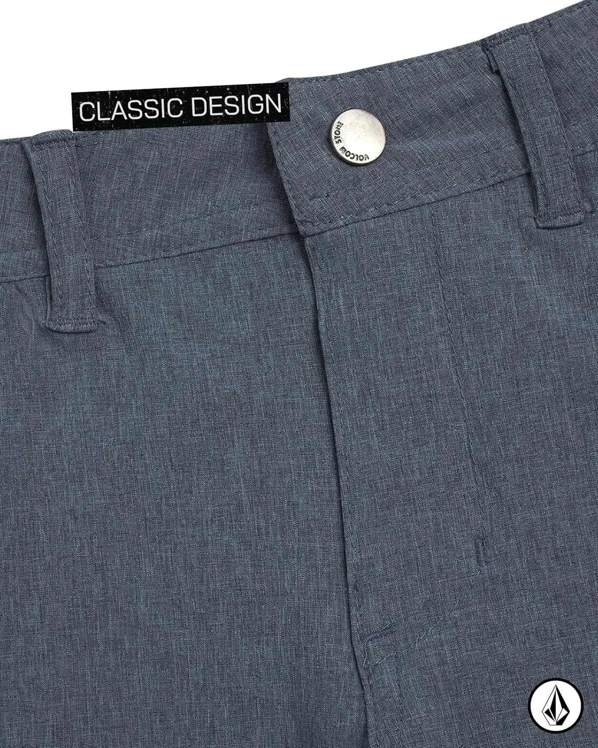 Volcom Boys' Twill Shorts - Stretch Fit Flat Front Chino Golf Uniform Shorts for Boys, Classic Pull-On Style with Belt Loops